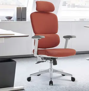 Office Chair : Orange High-Back Orthopedic Chair