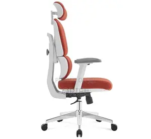 Office Chair : Orange High-Back Orthopedic Chair
