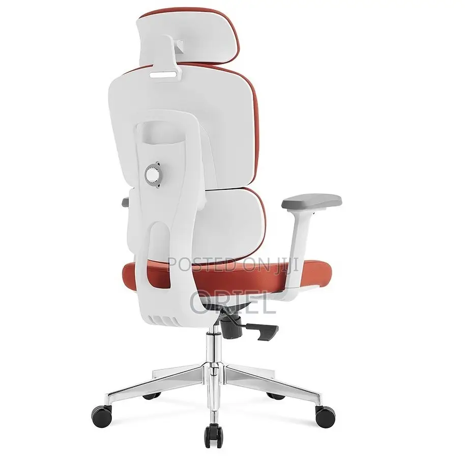 Office Chair : Orange High-Back Orthopedic Chair