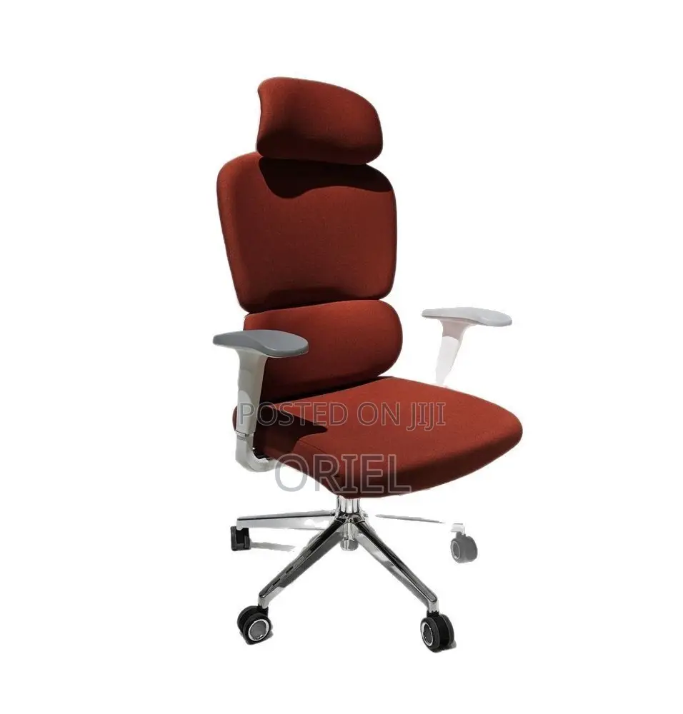 Office Chair : Orange High-Back Orthopedic Chair