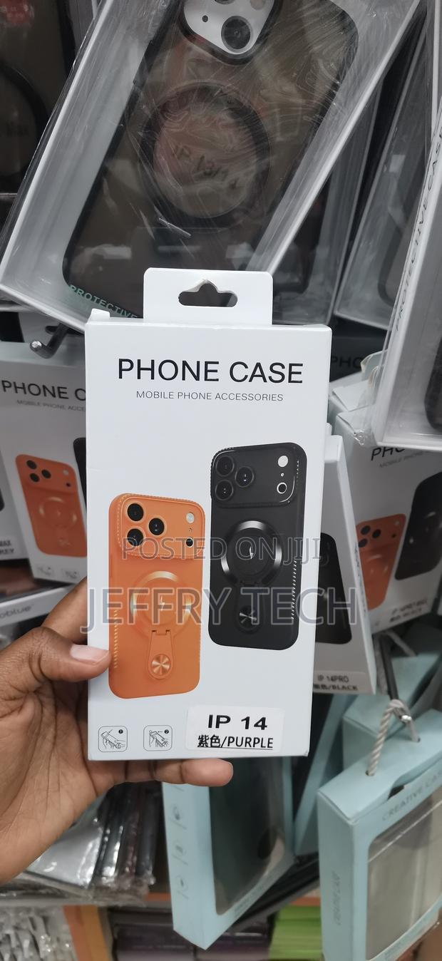 iPhone 14 360-Degree Rotatable Metal Ring on the Back Case