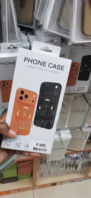 iPhone 14 Pro Generic, Leather-Style Magnetic Phone Case