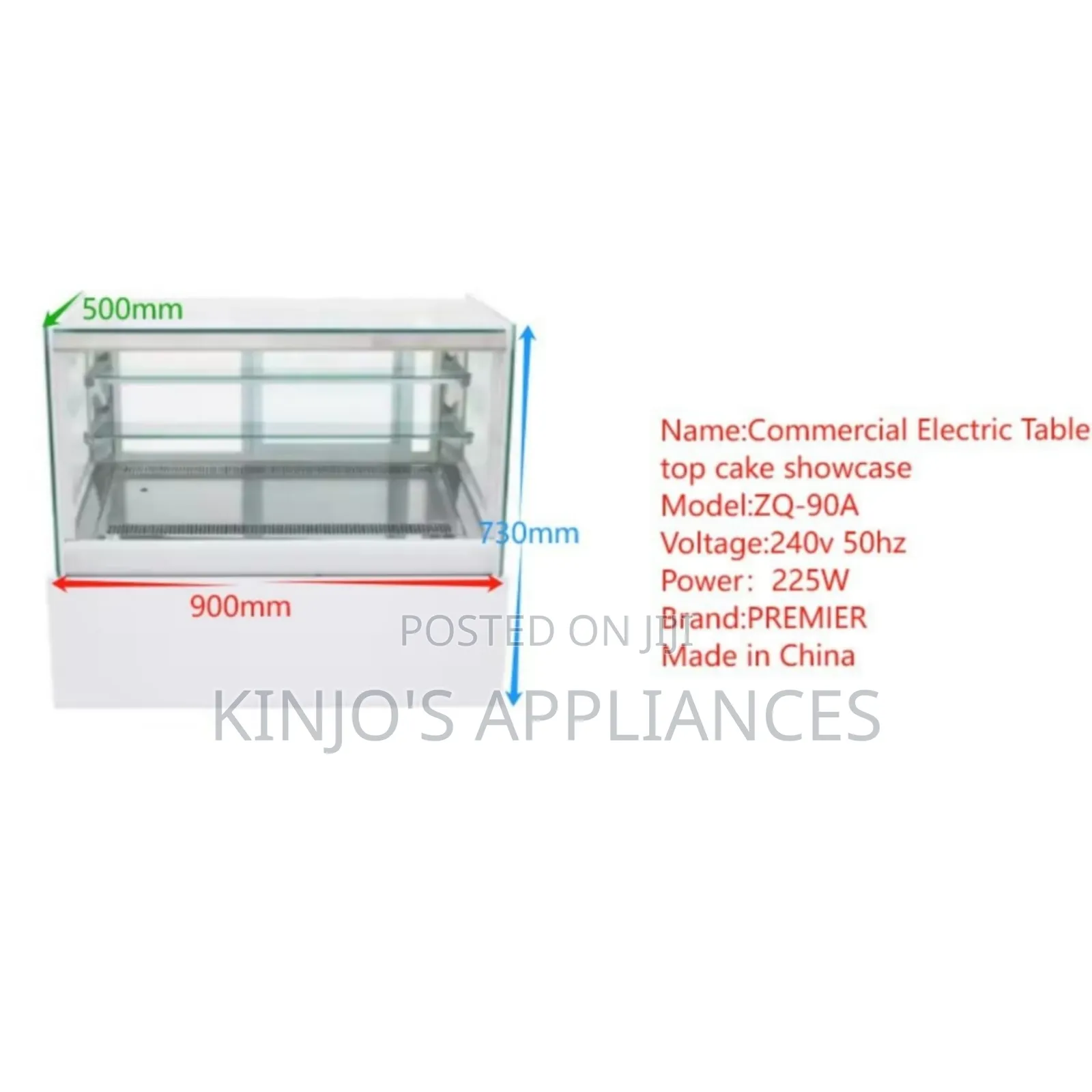 Premier Commercial Electric Table Top Cake Showercase