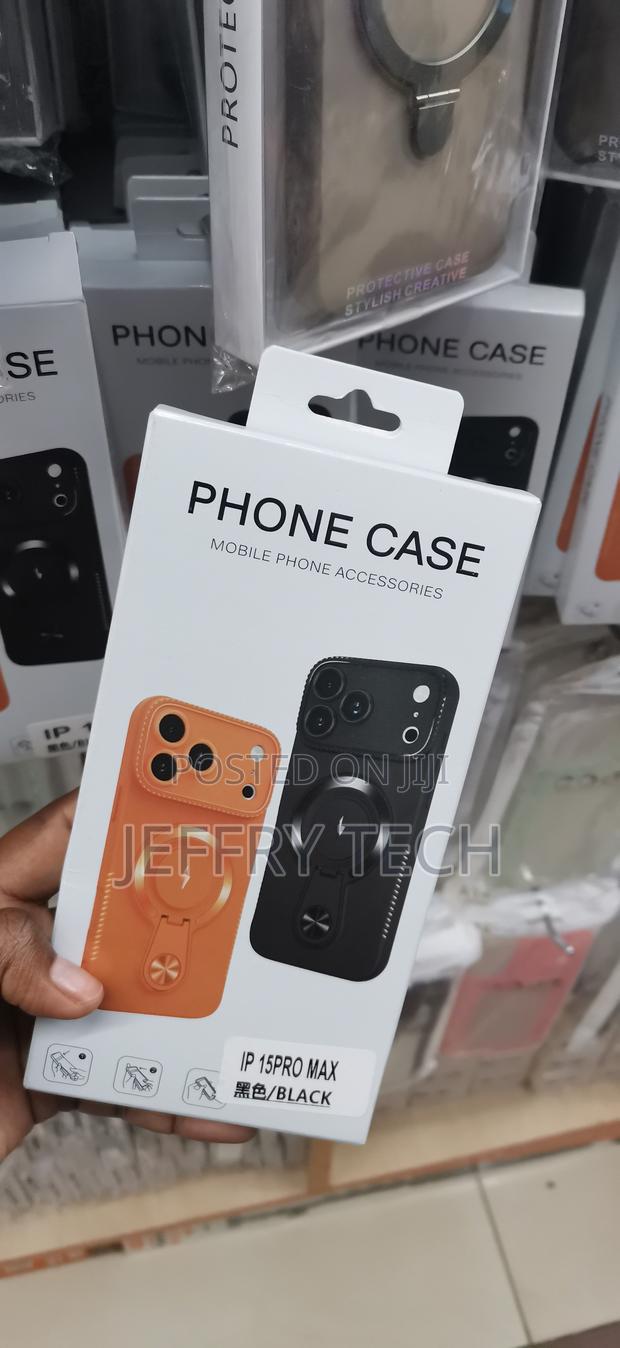 iPhone 15 Pro Max Collapsible Pull-Out Ring on the Back Cover - thumbnail 2