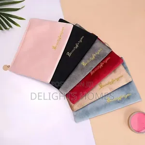 Velvet Cosmetic Bag Organizer Zipper Coin Purse_cu