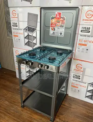 Eurochef Full Gas Standing Cooker With Shelves