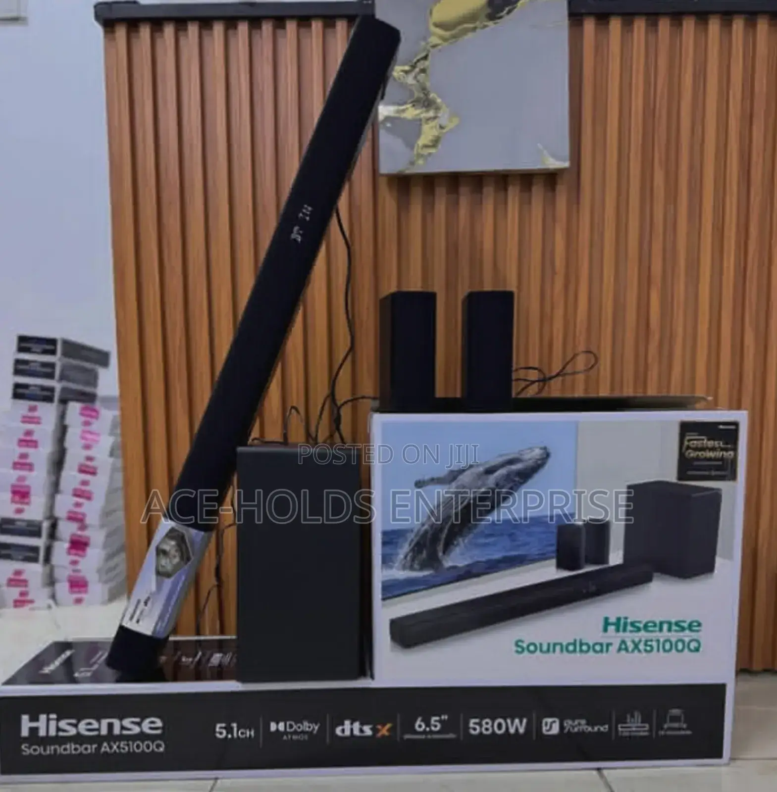 5.1ch - Dolby Audio Hisense 580w Wireless Subwoofer Soundbar Speaker