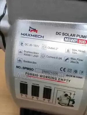 Maxmech Solar Water Pump 1.5hp 3"