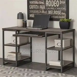 Office Desk; Home Office Computer Desk With Shelves
