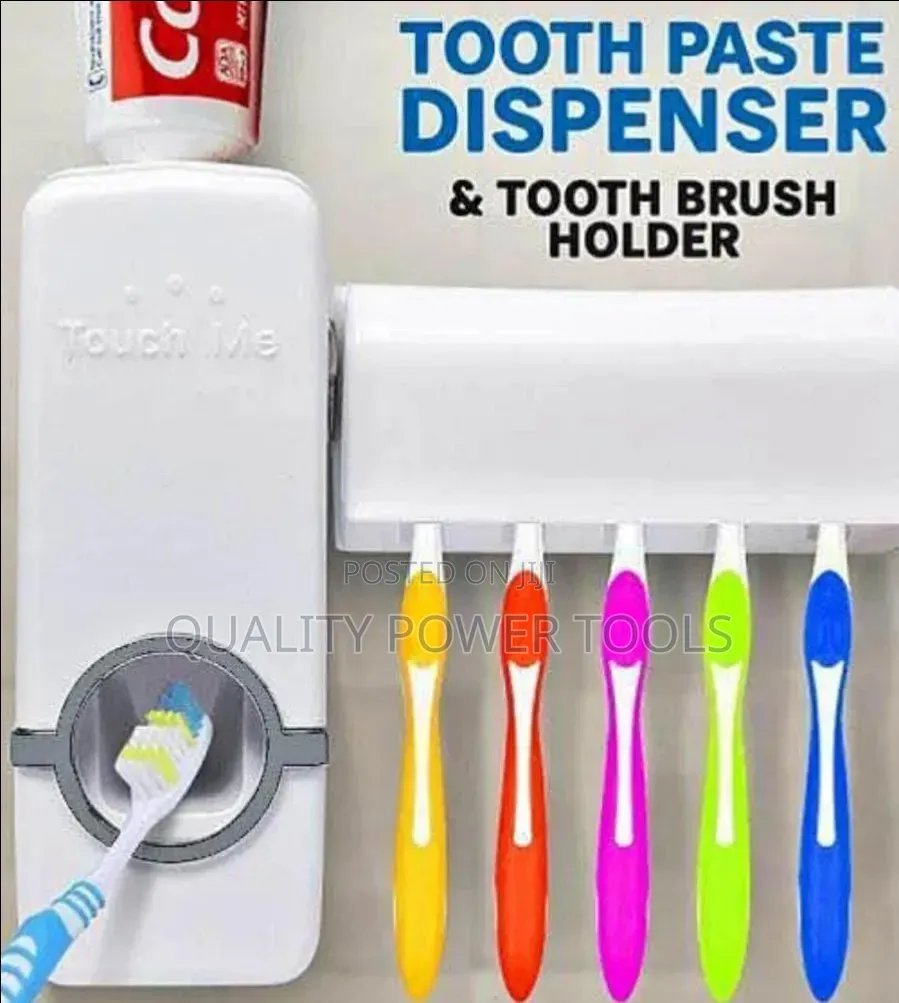 Toothpaste Dispenser With 5 Toothbrush Holders