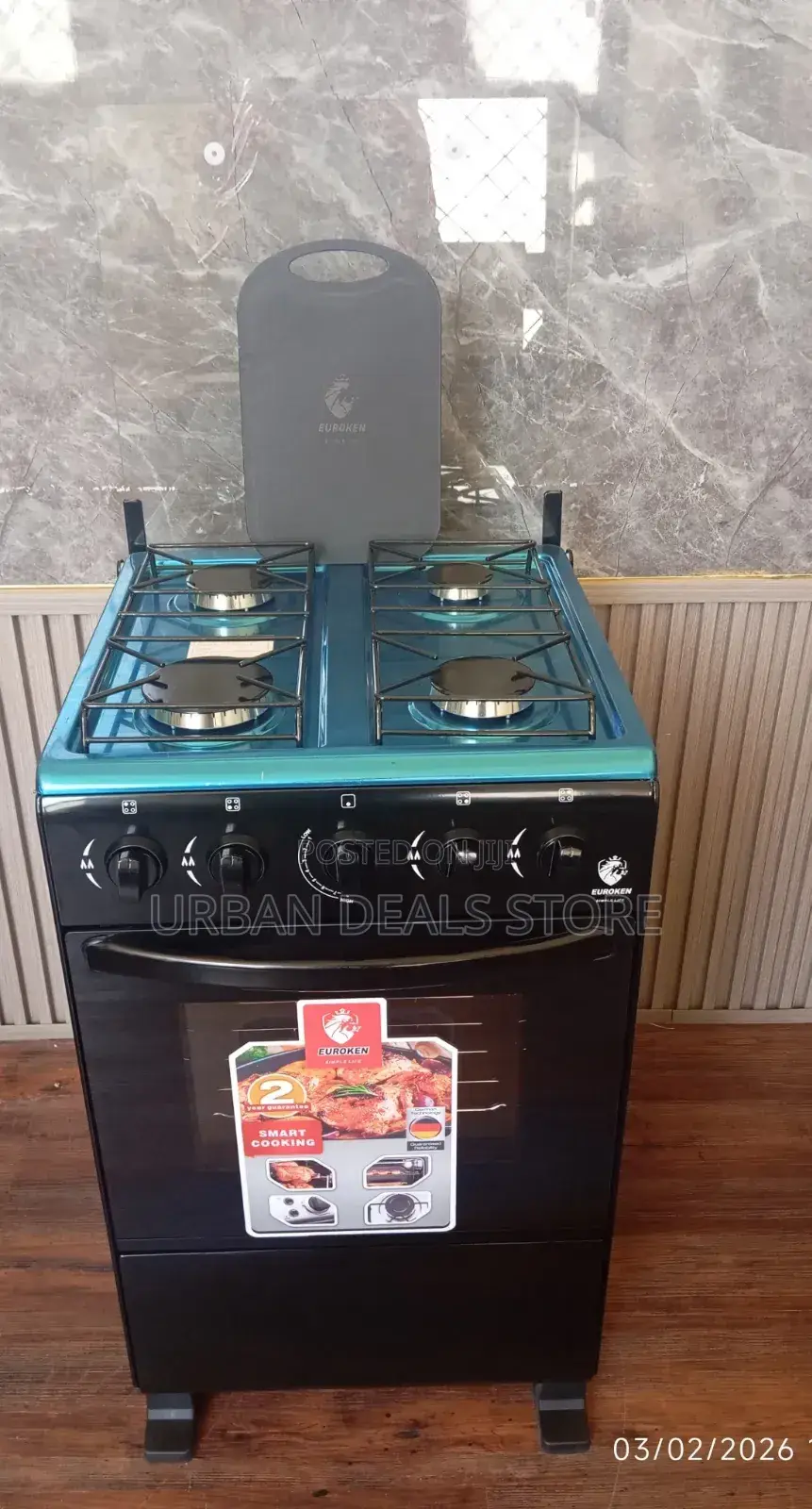 Euroken Full Gas Standing Cooker With Shelves