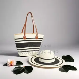 Summer Straw Beach Bag and Hat
