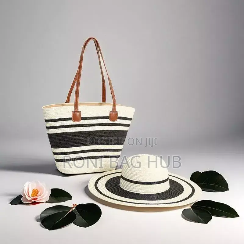 Summer Straw Beach Bag and Hat