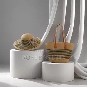 Summer Straw Beach Bag and Hat