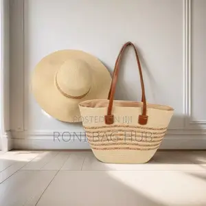 Summer Straw Beach Bag and Hat