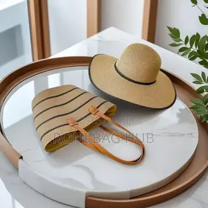 Summer Straw Beach Bag and Hat