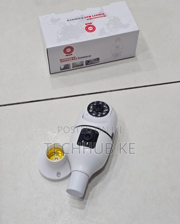 Wireless Bulb CCTV Camera Dual Lens Security Camera With Night Vision