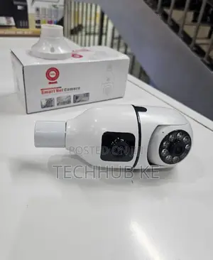 360° Wifi Bulb Camera With Dual Lens Smart Home Security CCTV Camera