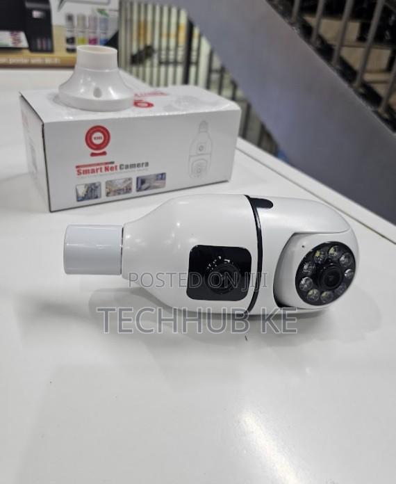 360° Wifi Bulb Camera With Dual Lens Smart Home Security CCTV Camera
