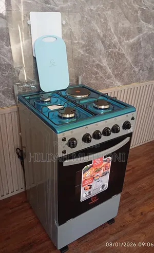 Eurochef Free Standing Cooker – 3 Gas Burners + 1 Electric Plate