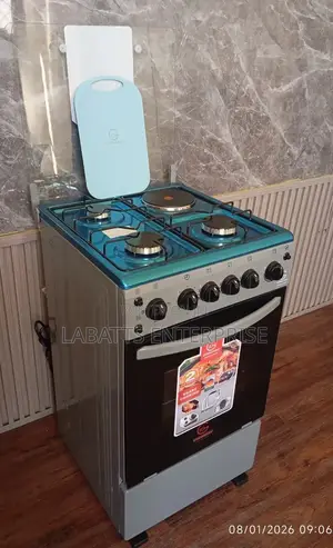 Eurochef Free Standing Cooker – 3 Gas Burners + 1 Electric Plate