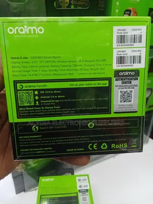 Oraimo Watch 5 Lite Rose Gold Smart Watch 2.01" Display