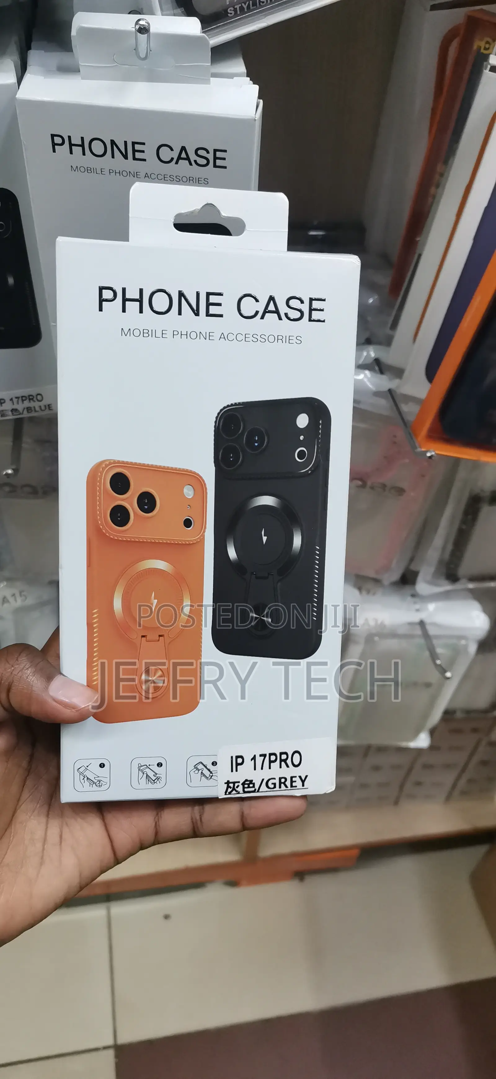 "Ip 17pro Embedded Magnetic Alignment Ring Case