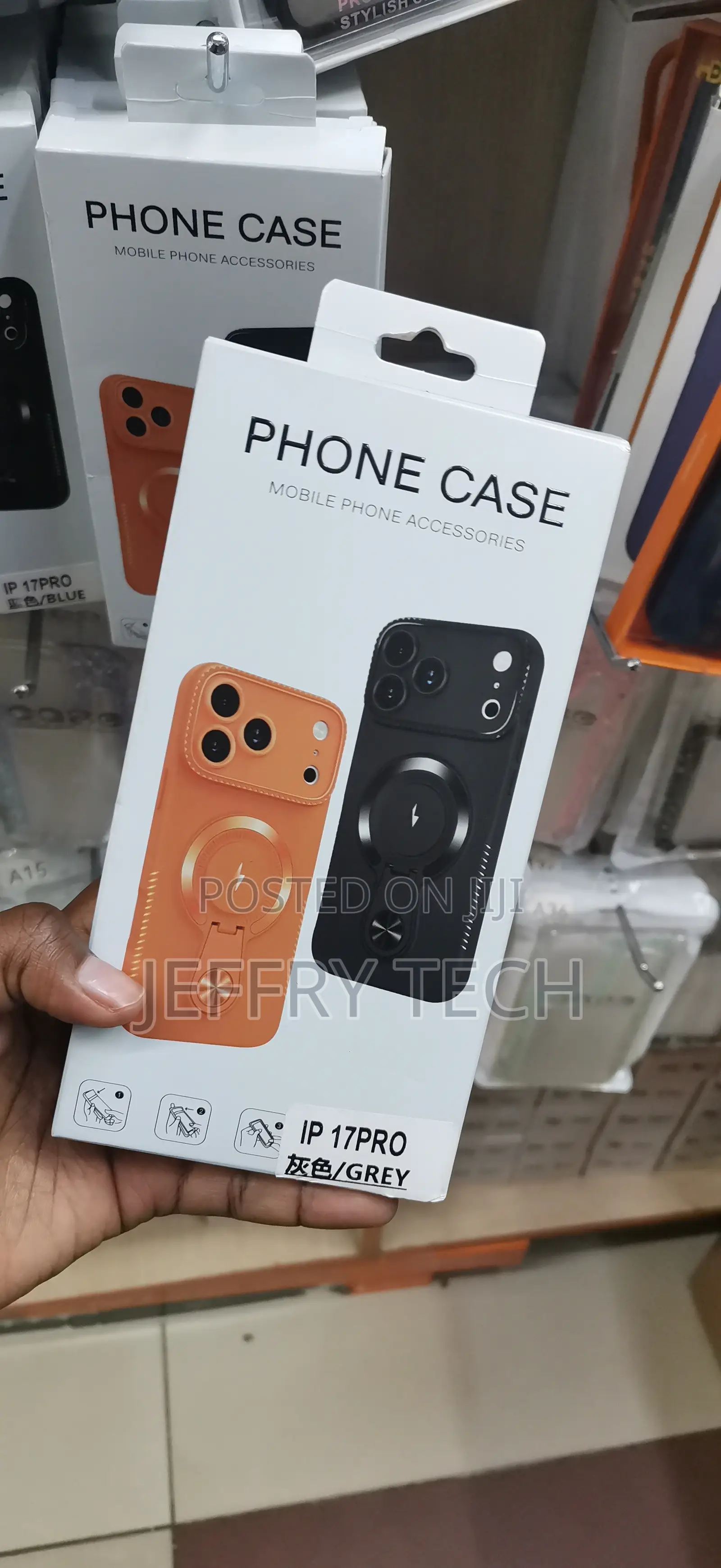 "Ip 17pro Embedded Magnetic Alignment Ring Case