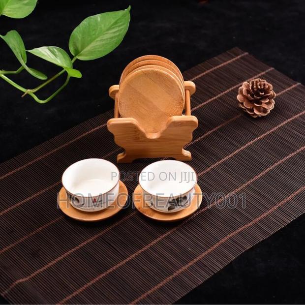 Bamboo Coaster Set. - thumbnail 4