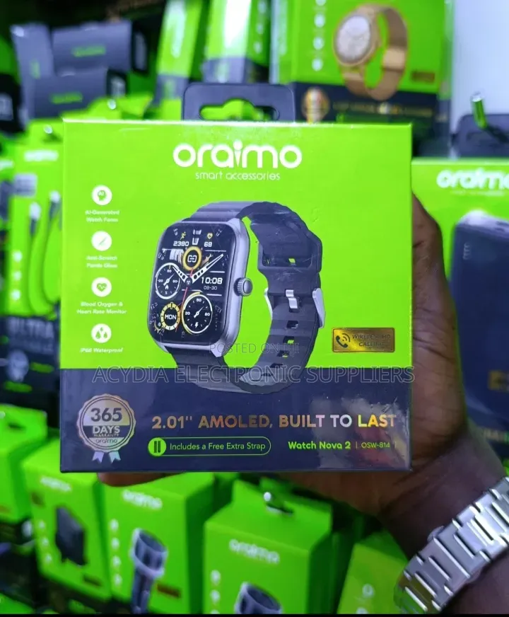 Oraimo Watch Nova 2 2.01" Amoled Ip68 Curved Touchscreen Smart Watch
