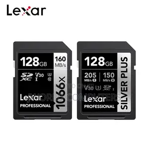 Lexar 128gb 255mbs/180 Sd Card Silver Plus