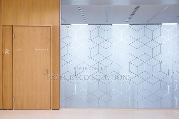 Decorative Window Sticker Frosted Glass Film Office Privacy Solution