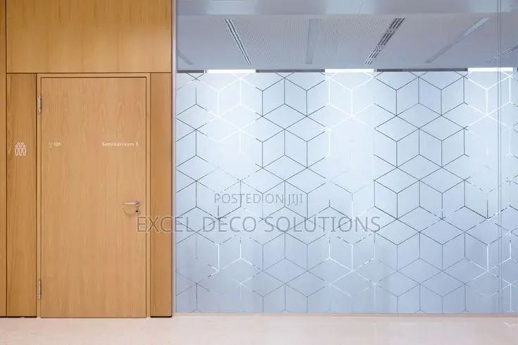Decorative Window Sticker Frosted Glass Film Office Privacy Solution