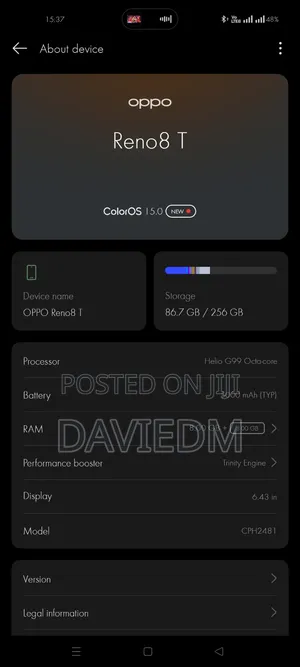Oppo Reno 8T 256 GB Black