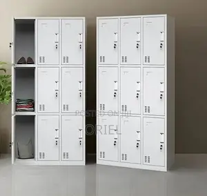 Office Cabinet : 9 Locker Steel Office Storage Cabinet.