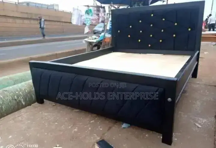 6 by 6 Modern Design King Size Bed With Fabric Finish