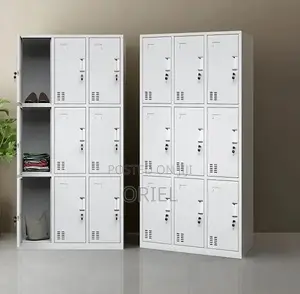 Office Cabinet : 9 Locker Steel Office Storage Cabinet.