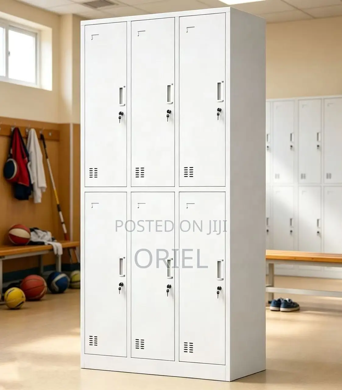 Office Cabinet : 9 Locker Steel Office Storage Cabinet.