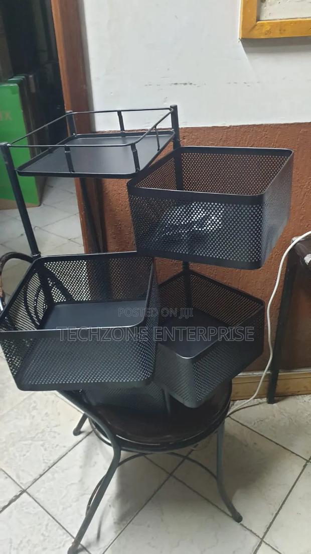 5 Layer Square Mettalic Fruits Rack 