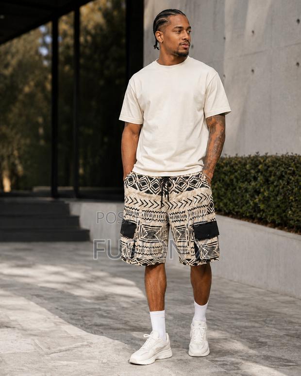 Unisex African Ankara Shorts - thumbnail 3