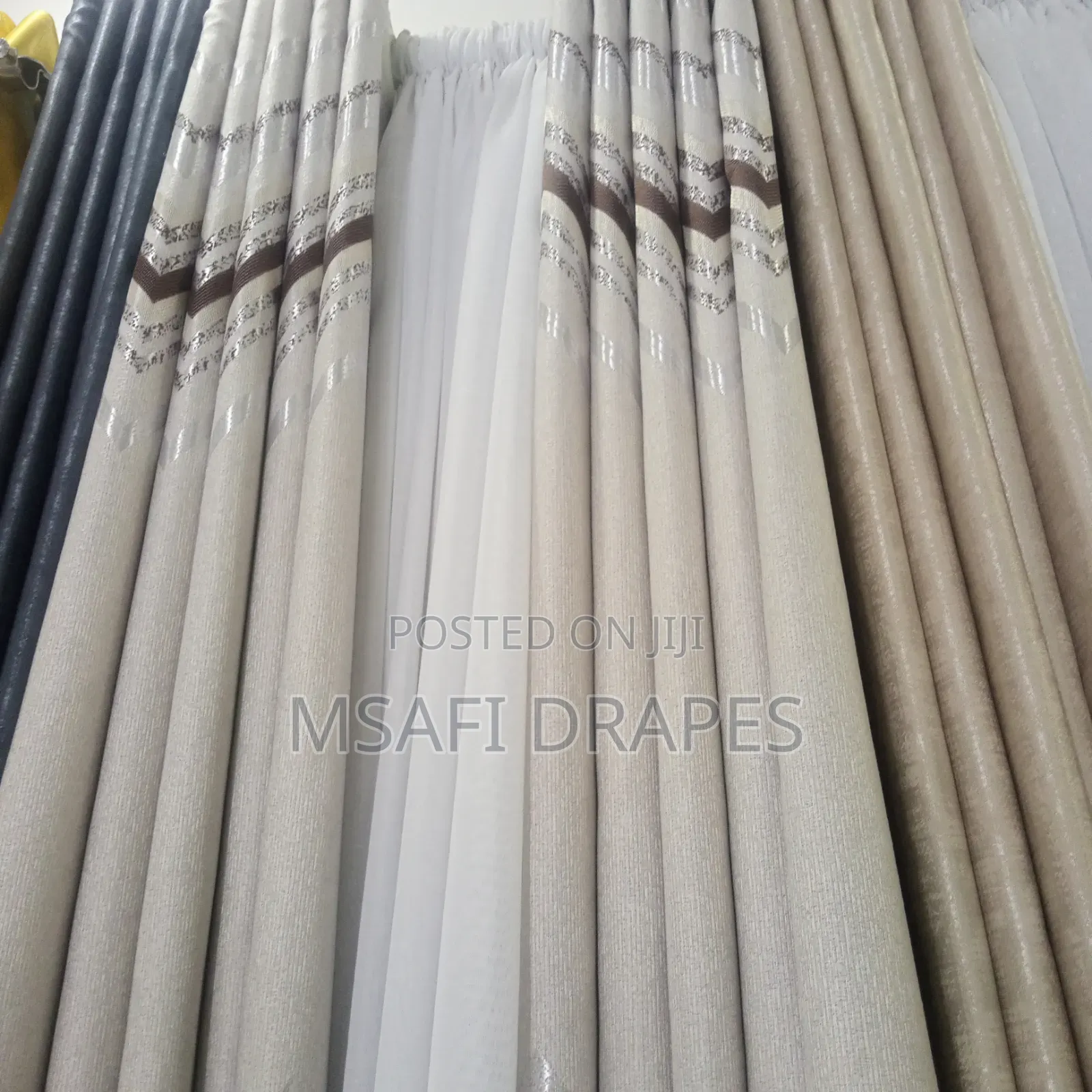 Biege Curtain Drapers