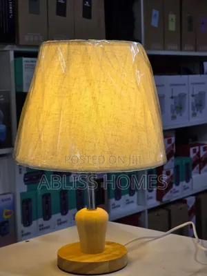 Creative Led Solid Wood Fabric Table Lamp