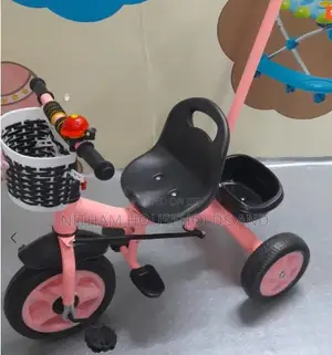 Baby Tricycle With Push Handle and Storage Basket