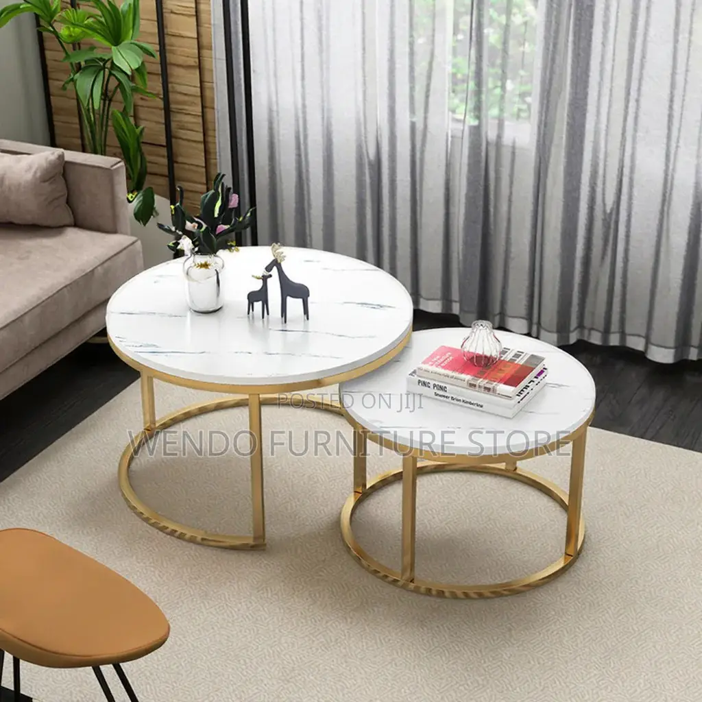 Coffee Table; Marble Dual Coffee Table