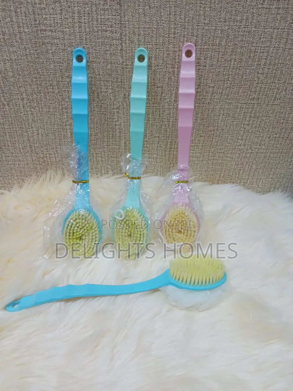 Double Sided Bath Back Scrubber With Long Handle