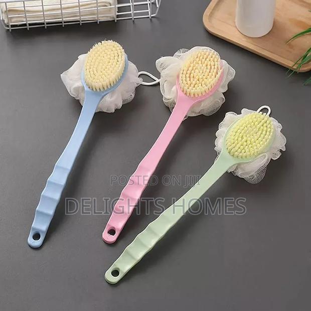 Double Sided Bath Back Scrubber With Long Handle