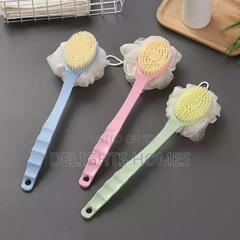 Double Sided Bath Back Scrubber With Long Handle