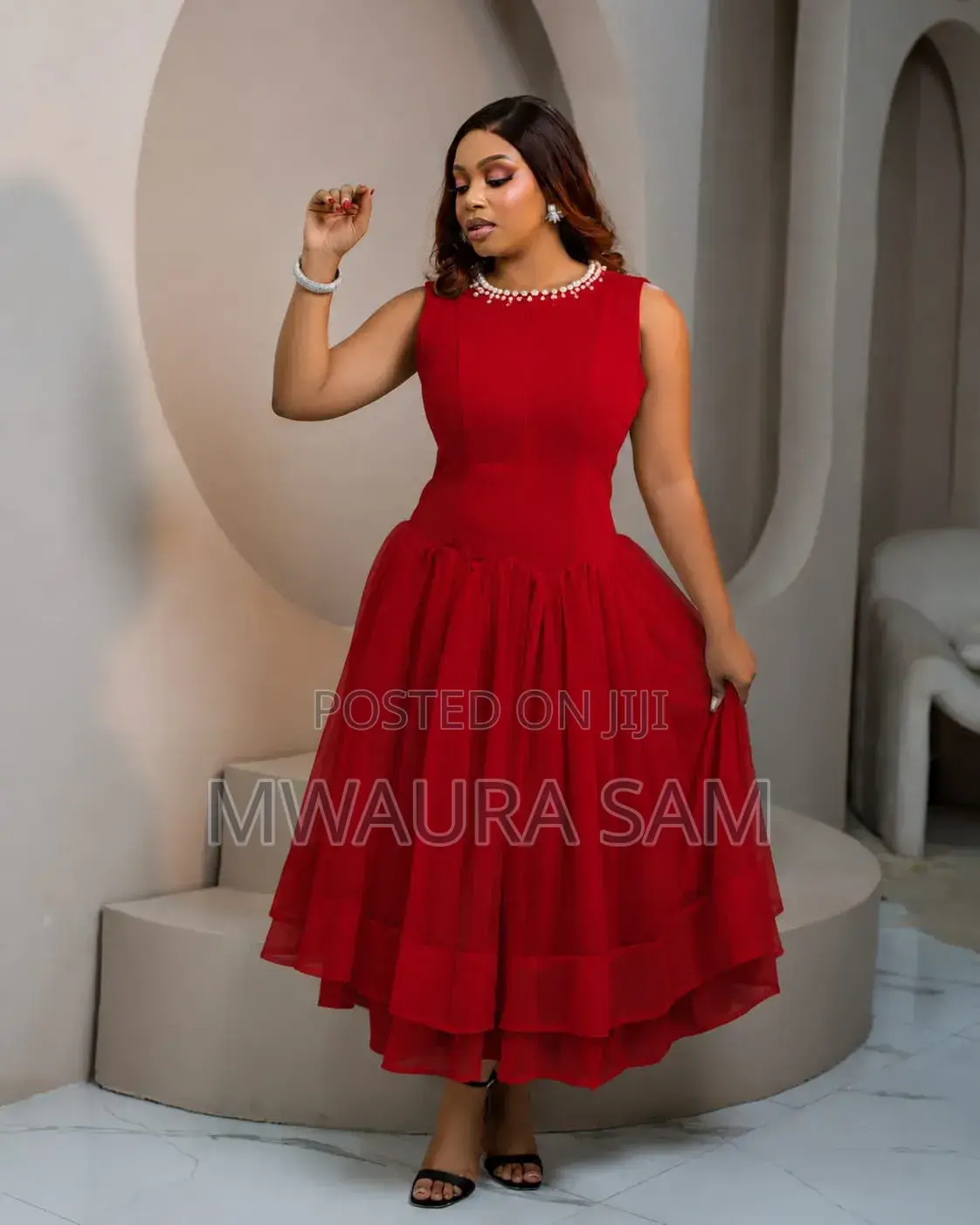 Red Midi Dress