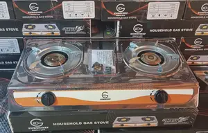 2 Burner Stainless Table-Top Eurochef Gas Stove Cooker