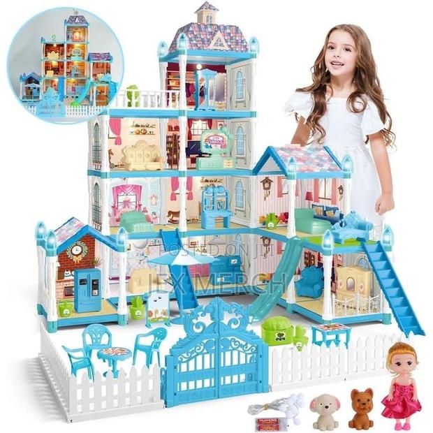 3-Storey Doll House With Furniture Accessories